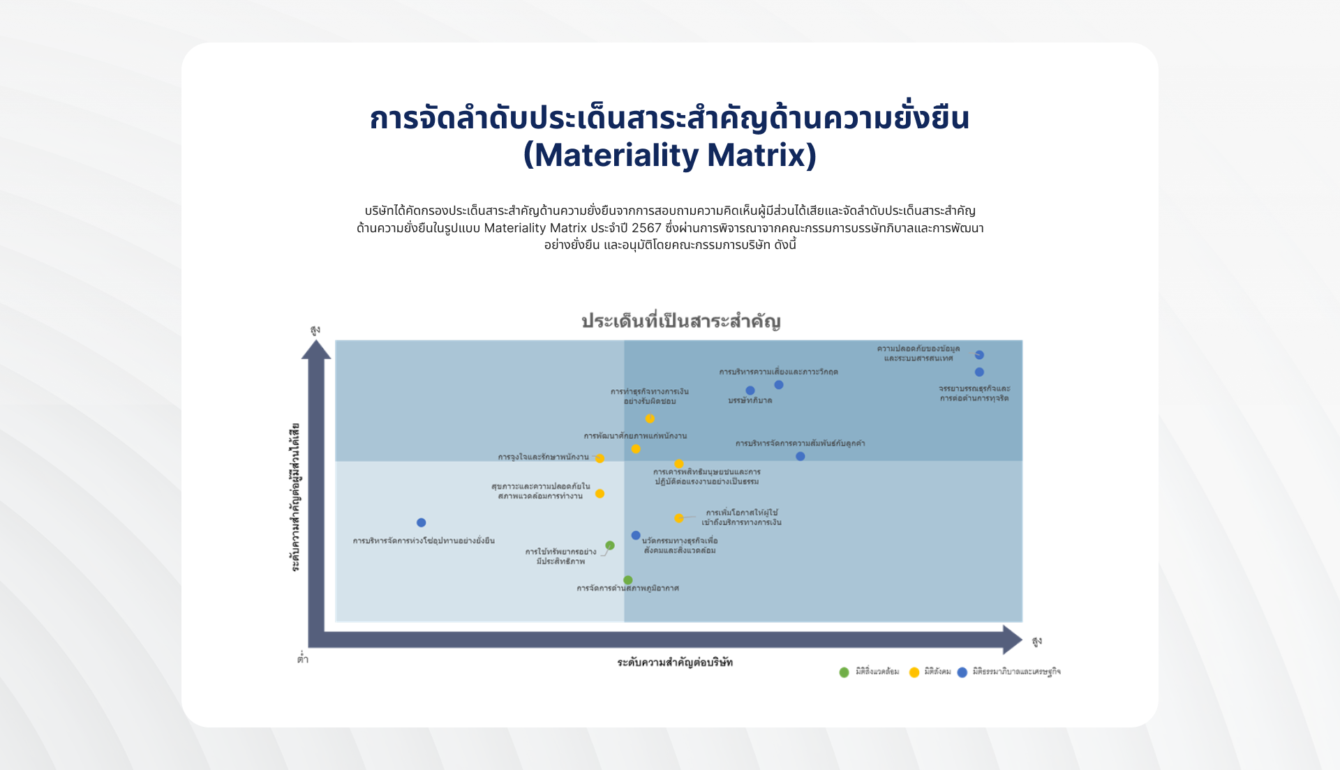 Materiality Matrix